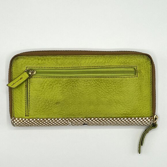 Fossil Tessa Wallet Zip Around Clutch Lime/Natural Gymnast/Diver Print SWL1311 - Picture 2 of 14